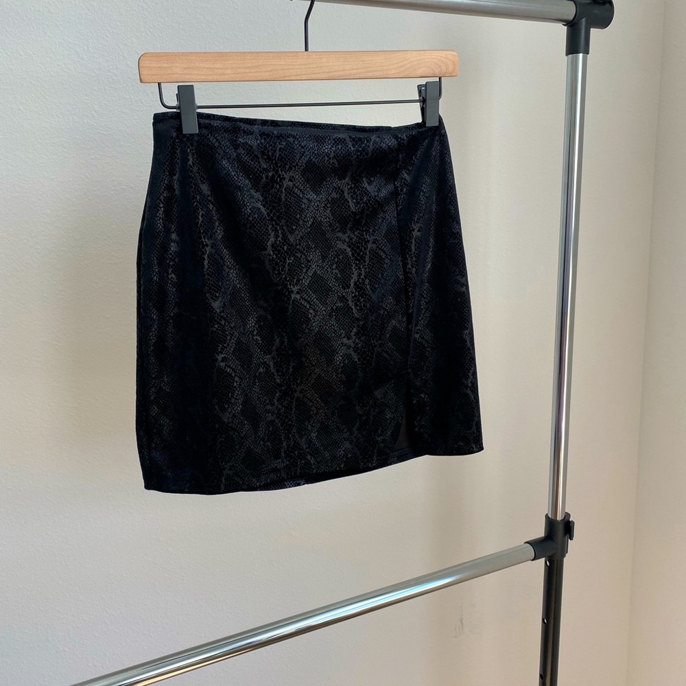 Snake mini skirt
